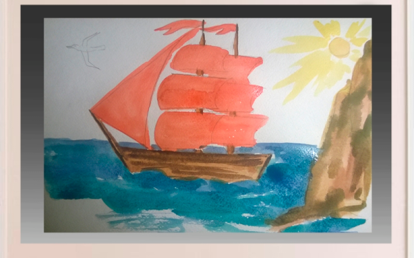 Рисунок корабля пошагово