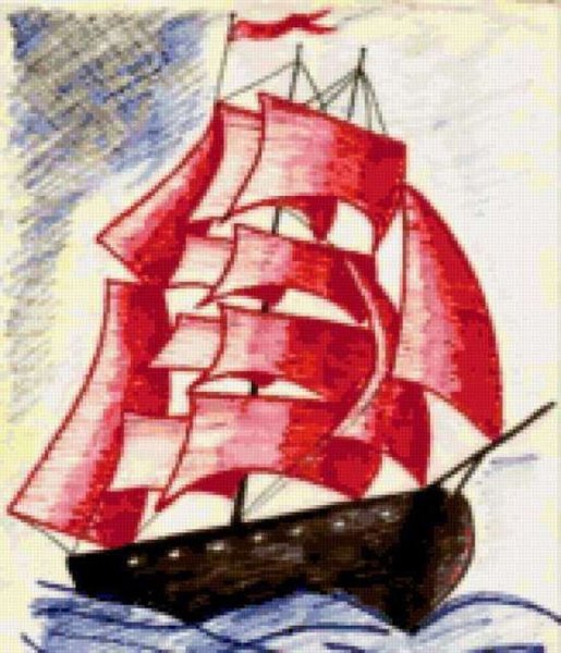 Алые паруса Грин раскраска