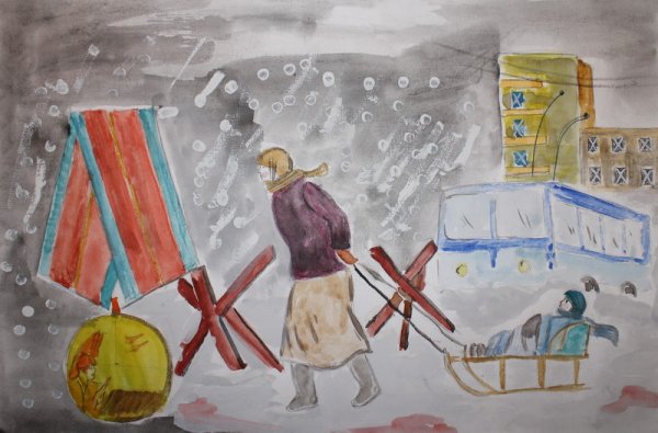 Рисунок на тему блокада Ленинграда