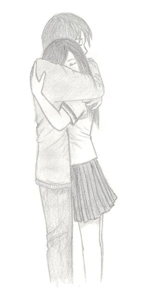 Влюбленные рисунок карандашом