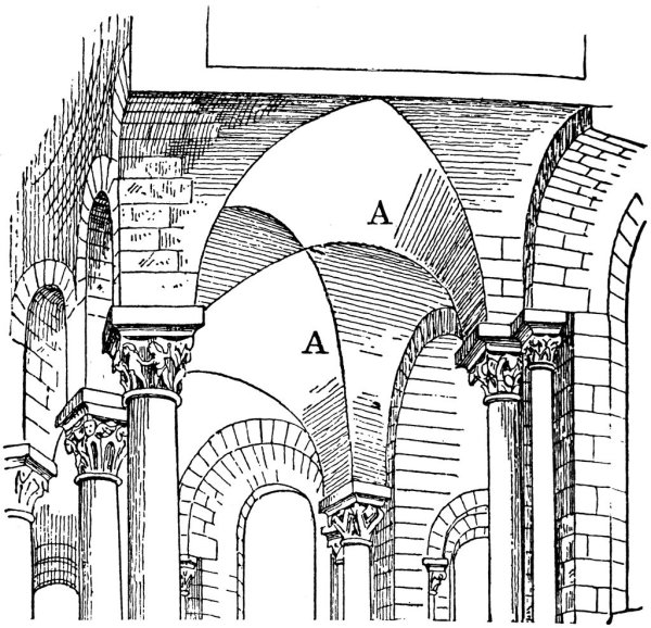 Здание в романском стиле рисунок