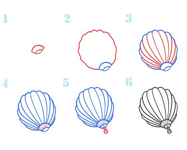 Воздушный шар раскраска