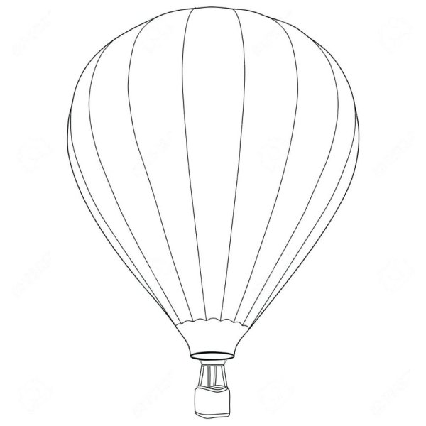 Воздушный шарик раскраска