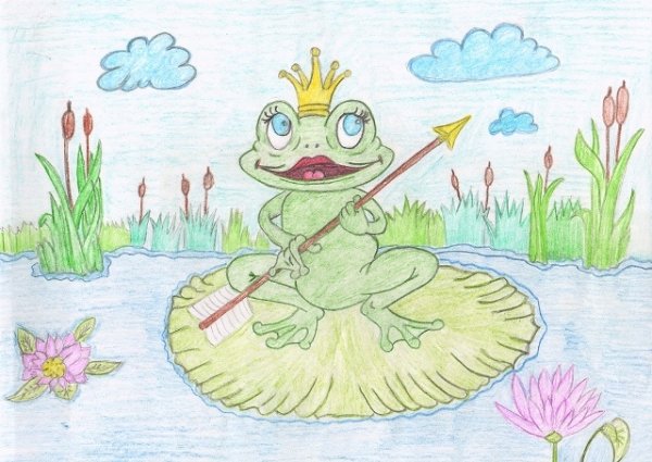 Сказочный герой Царевна лягушка раскраска