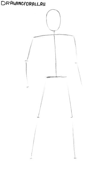 Полицейский рисунок карандашом