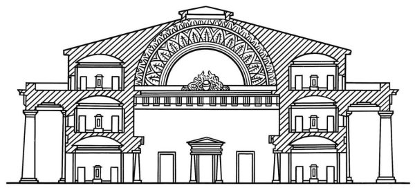 Раскраска здания архитектуры