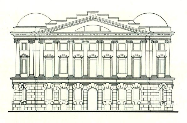 Классицизм в архитектуре карандашом