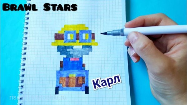 Рисование по клеткам Brawl Stars