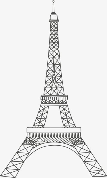 Рисунок Эйфелевой башни карандашом для срисовки
