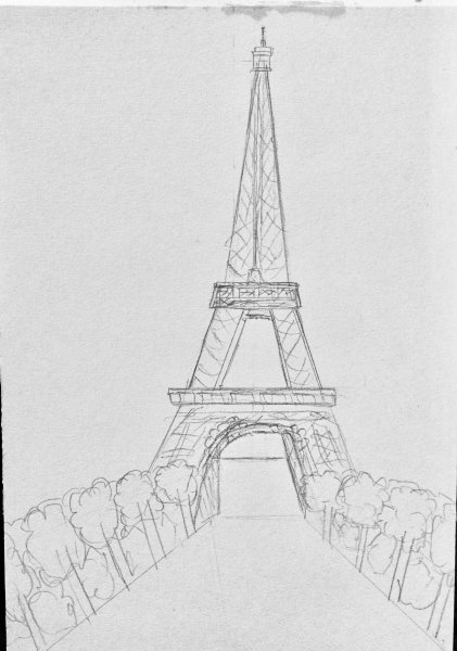 Раскраска эльфелева башня
