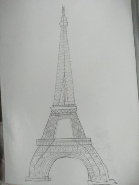 Как нарисовать Эйфелеву башню