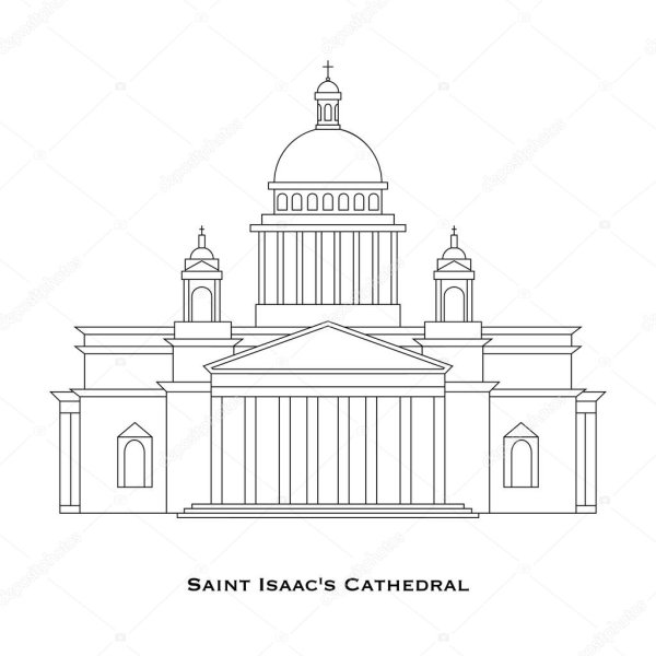 Исаакиевский собор в Санкт-Петербурге раскраска