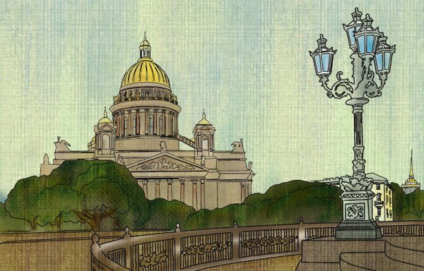 Абрис СПБ Исаакиевский собор
