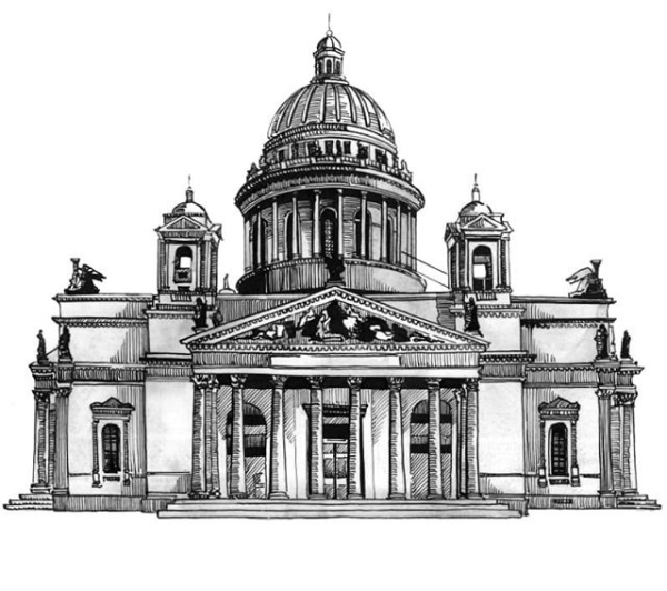 Исаакиевский собор зарисовки