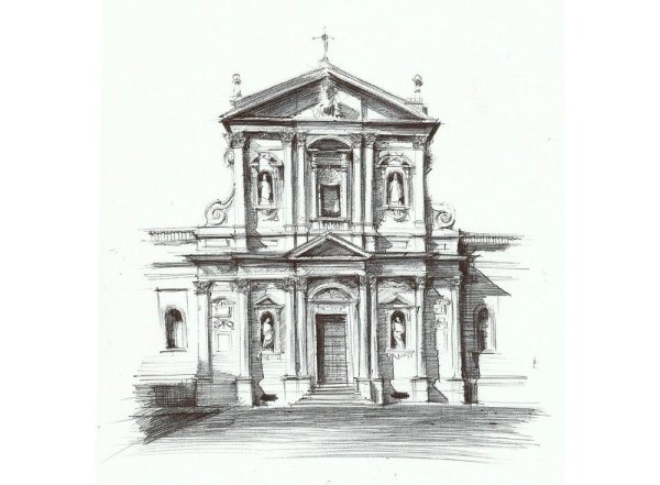 Церковь Святой Сусанны в Риме рисунок