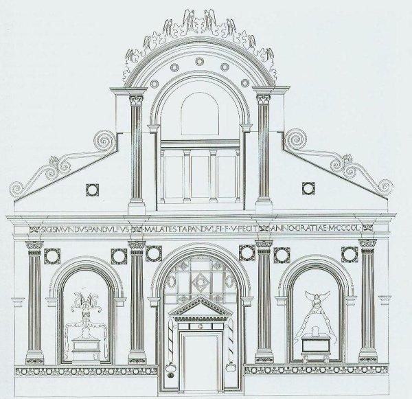 Сан Франческо в Римини чертеж