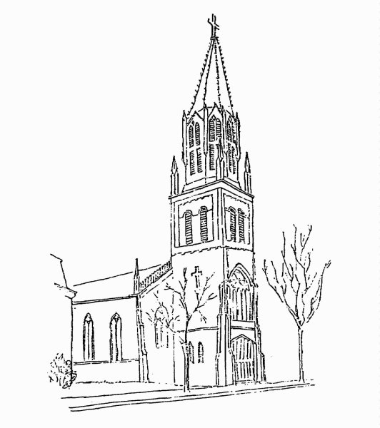 Шартрский собор Франция карандаш