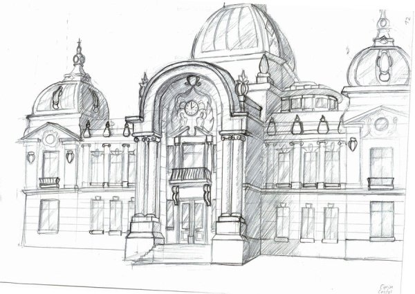 Эскизы дворцов