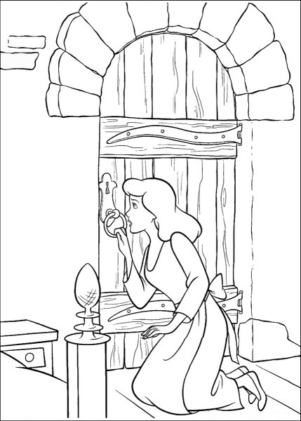 Раскраска дом Золушка