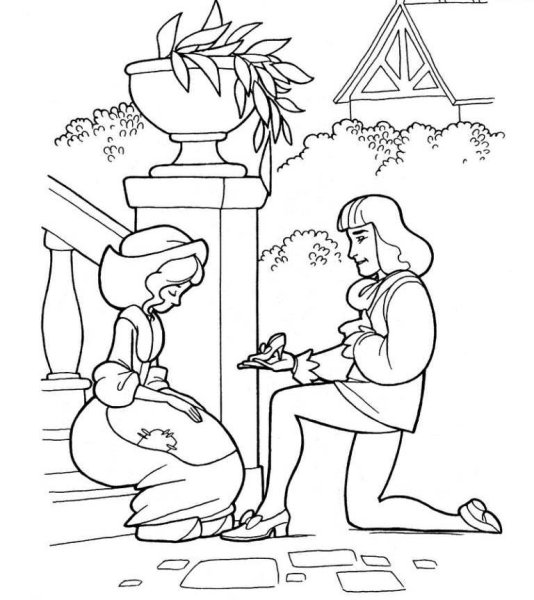 Ш Перро Золушка раскраска