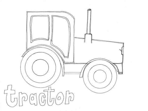 Трактор рисунок