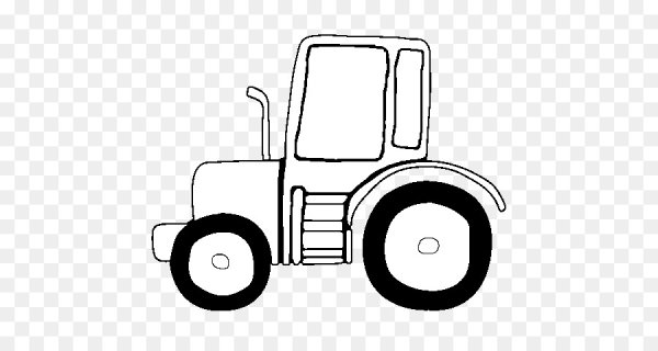 Раскраска «синий трактор»