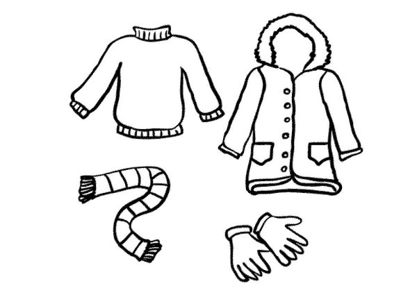 Раскраска одежда для малышей