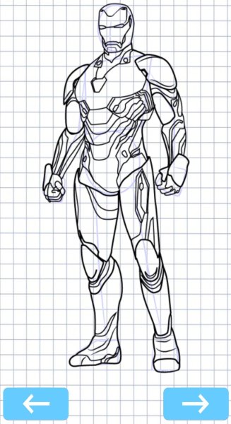 Раскраска Мстители Железный человек Марк 85