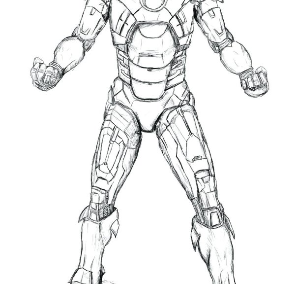 Воитель Марвел карандашом