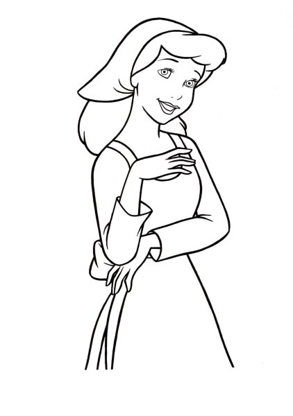 Поэтапное рисование Золушки