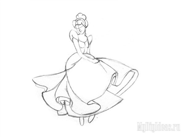 Рисования принцессы Золушка