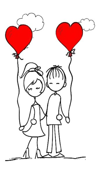 Рисунок на день влюбленных