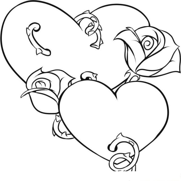 Сердечко рисунок карандашом