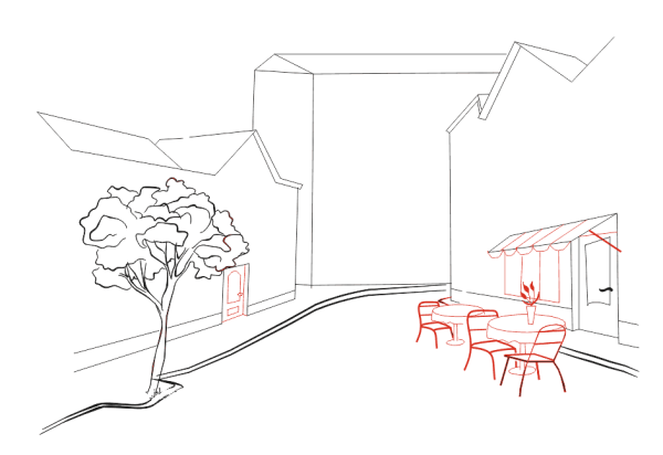 Рисунки города карандашом для начинающих