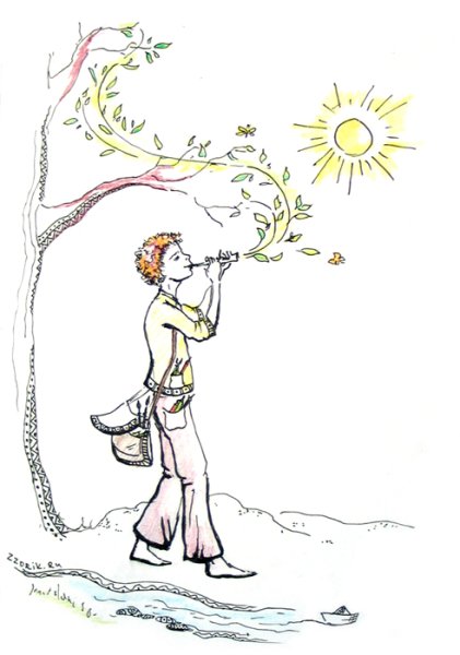 Лель с дудочкой иллюстрация