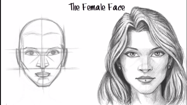 Лицо человека карандашом