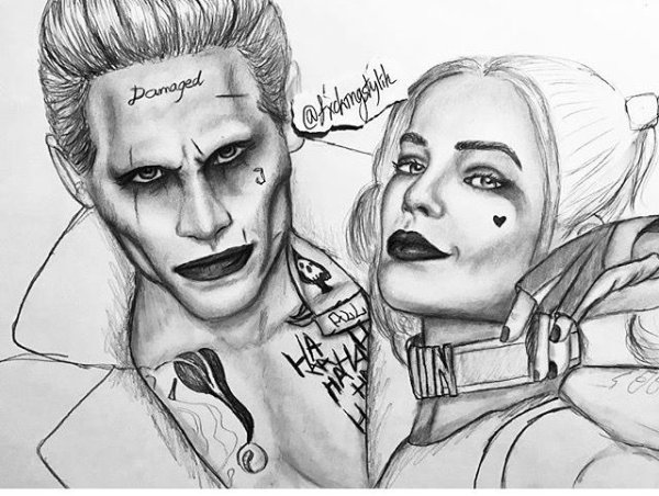 Джокер и Харли Квин для срисовки