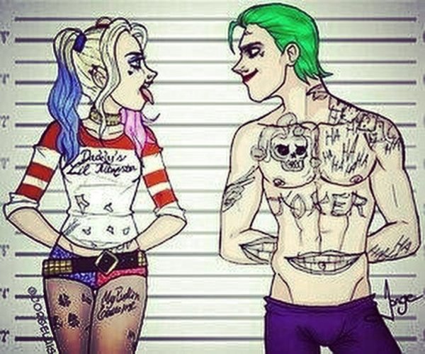 Харли Квинн и Джокер рисунок