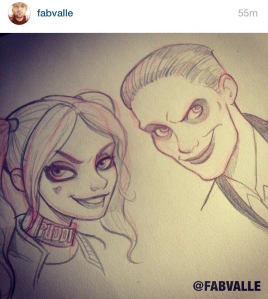 Джокер и Харли Квин для срисовки