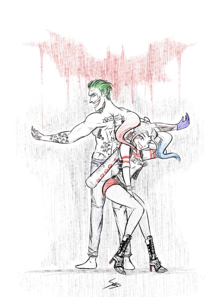 Харли Квинн и Джокер легко