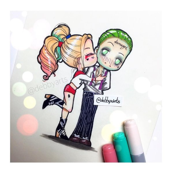 Харли Квинн и Джокер для срисовки