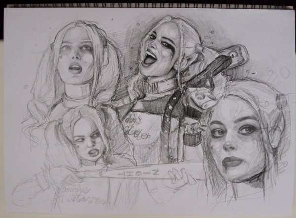 Харли Квинн отряд самоубийц рисунок