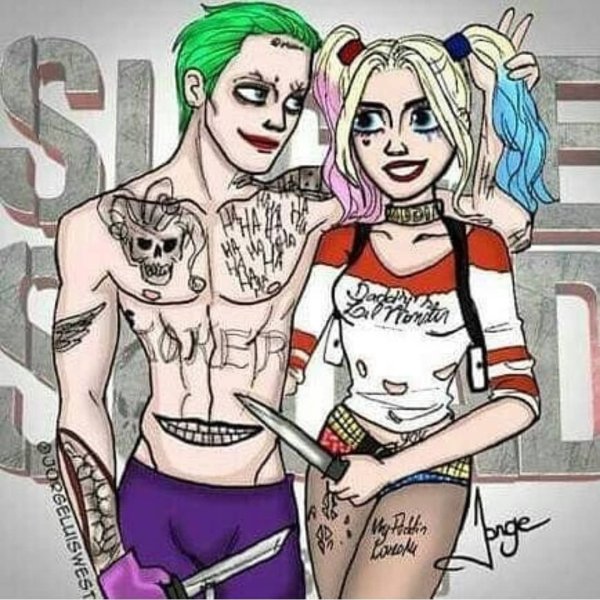 Харли Квинн и Джокер для срисовки