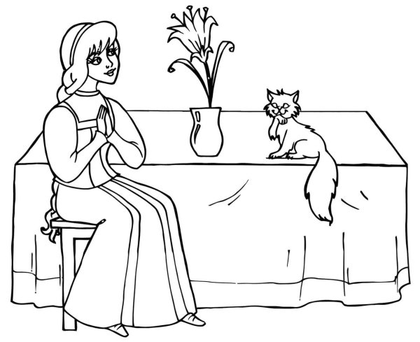 Рисунок Аленький цветочек карандашом для срисовки