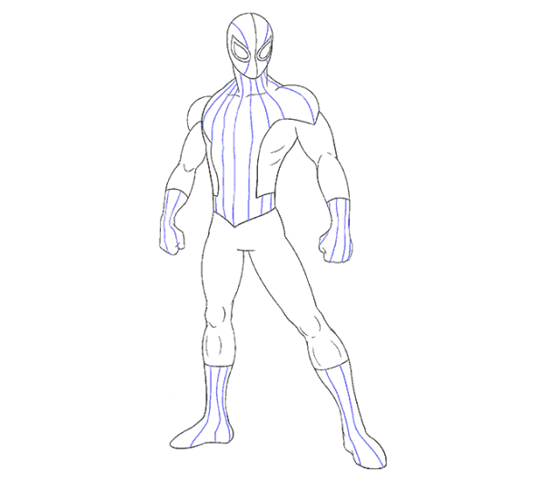 Человек паук для рисования