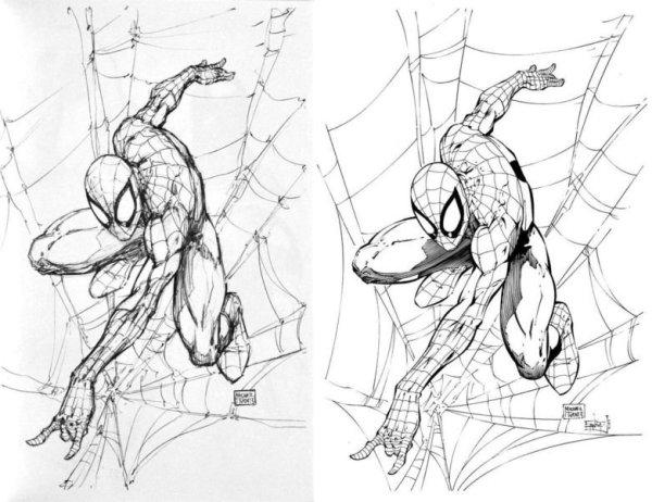 Человек паук рисунок