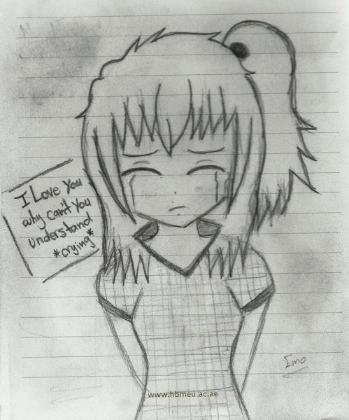 Аниме рисунки карандашом в тетради