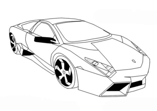 Раскраска машины Lamborghini Veneno