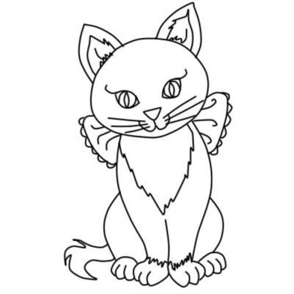Кошка рисунок карандашом для детей