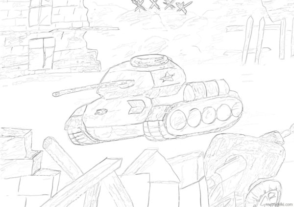 Раскраска война глазами детей